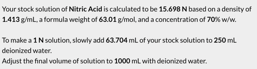 Nitric Acid Reference